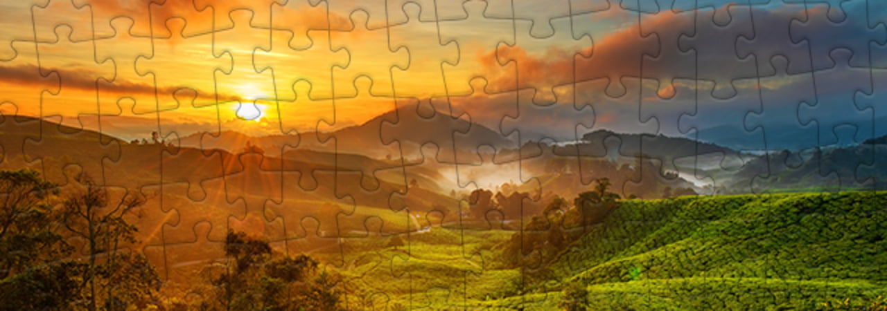 Puzzle Lac - Forêt - Montagnes - Nature - Soleil - Paysage - Puzzle - Puzzle  1000