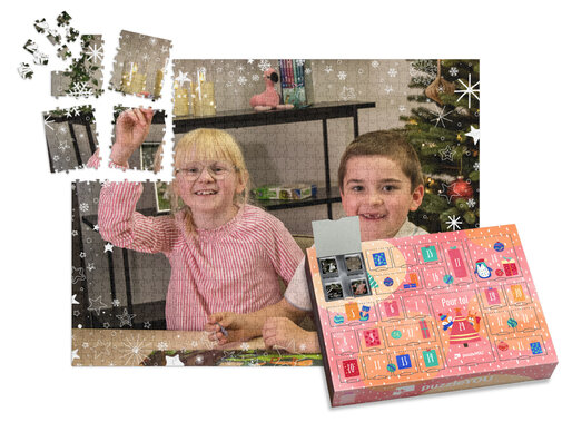 Puzzle calendrier de l’Avent pour enfants avec vos propres photos