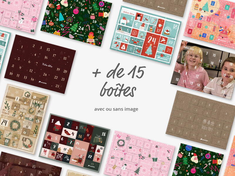 Plus de 20 boîtes, avec ou sans motif